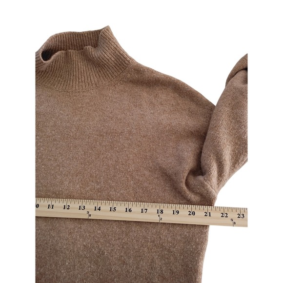 H&M Mock Neck Sweater Tan Cozy Knit‎ Ribbed Long Sleeve XS - Picture 5 of 8
